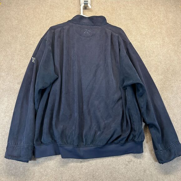 Zero Restriction Micro Suede Jacket Mens XL Pullover Golf Navy Vista Valley Logo - Picture 13 of 14